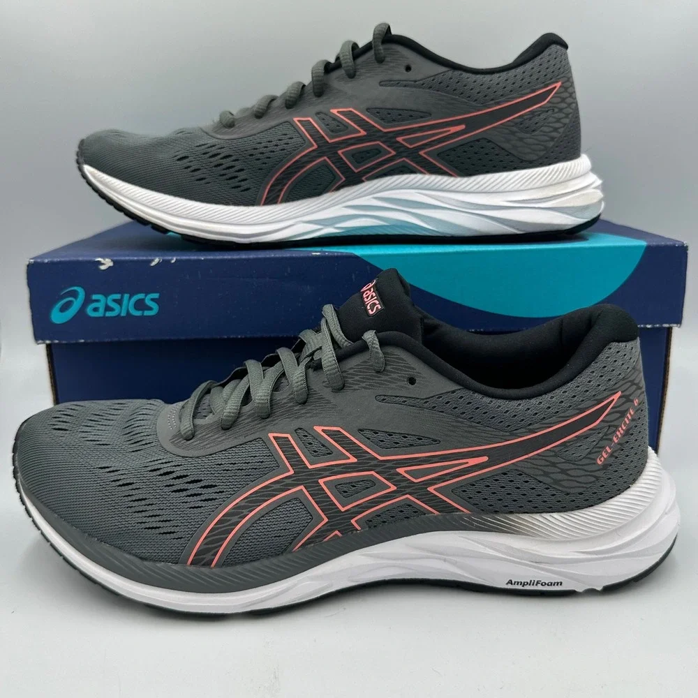 ASICS‎ GEL-Excite 6 Shoes Running Steel Grey Papaya Women 9 Athleisure Run Core
